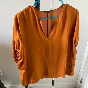 Orange Silky Blouse | En Thread